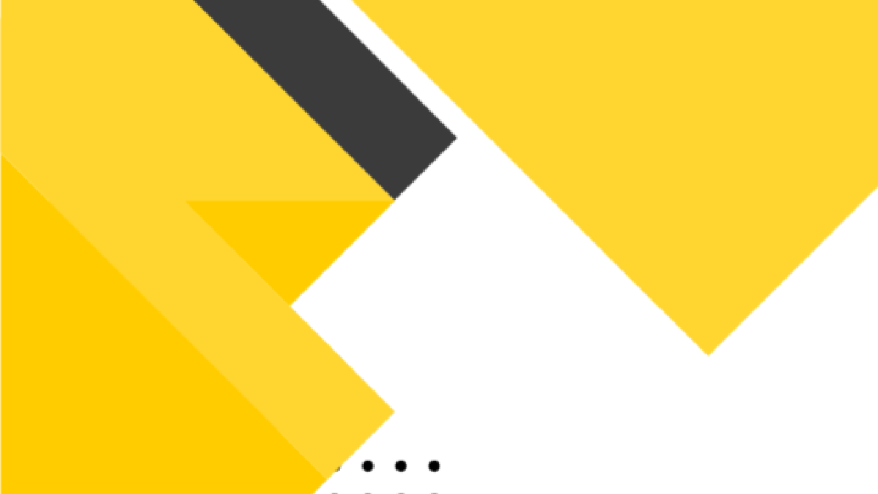 a collection of yellow geometric shapes